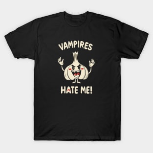 Funny Garlic Lover Gift Vampire T-Shirt